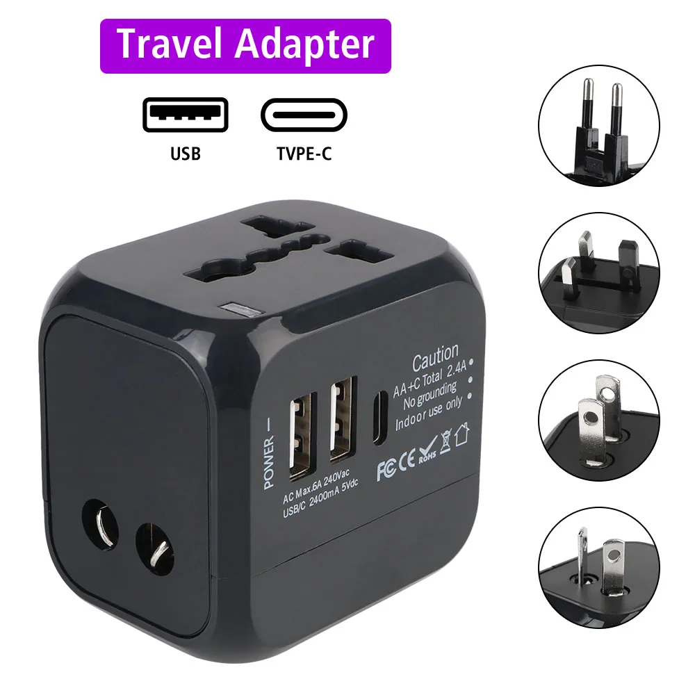 Travel Adapter Universal - Adaptateur de chargeur mural tout-en-un -