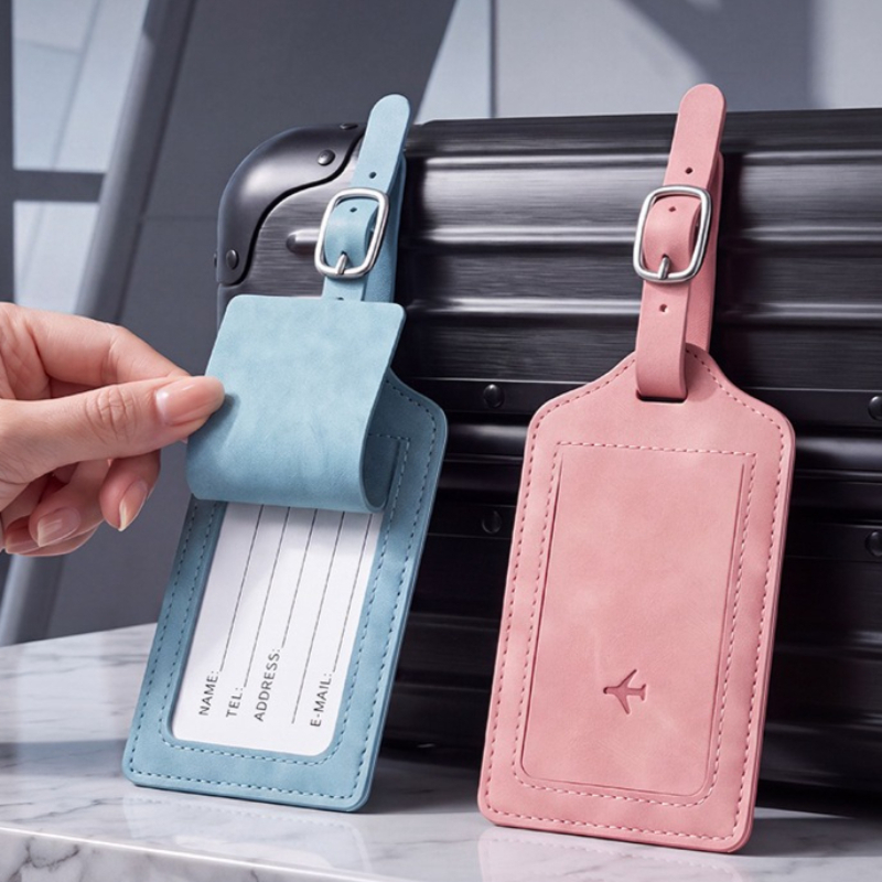 Travel Accessories Pack - 1 étiquette de bagage en cuir