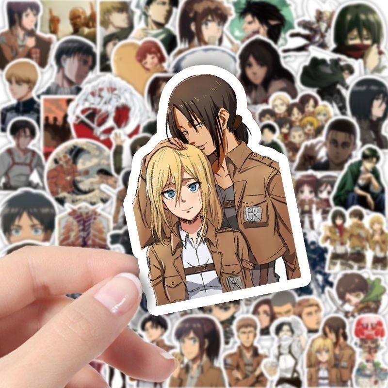 60 autocollants anime Attack o - Sticker Luggage Decorative avis et prix